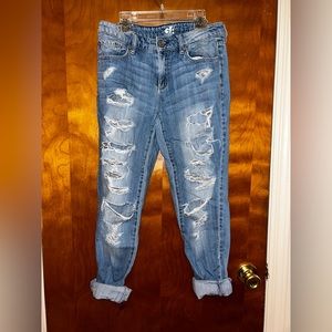 GARAGE Ripped Boyfriend Jeans